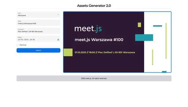 meet.js Assets Generator